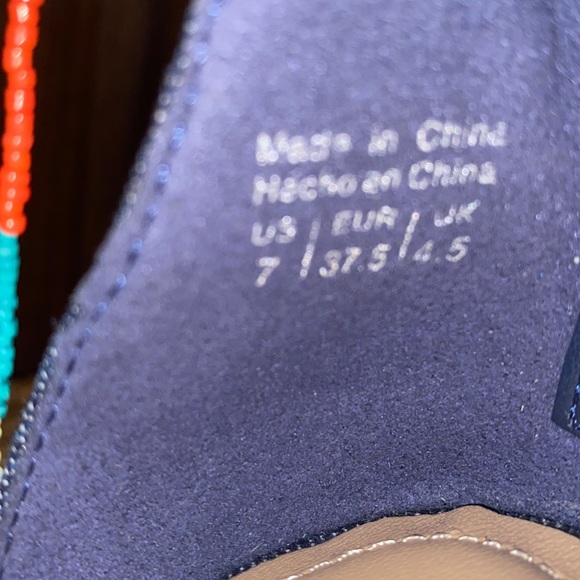 ALDO Back Zip Franssie Beaded Denim Fringe- 4.5” Stiletto Heels-Women’s size 7 - Picture 11 of 12